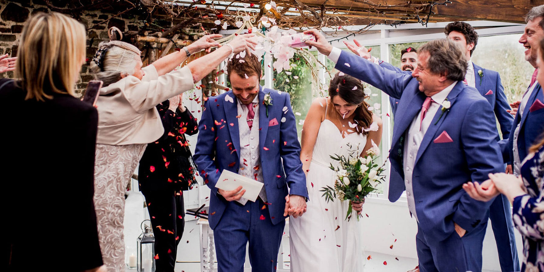 Wintery wedding venue barn