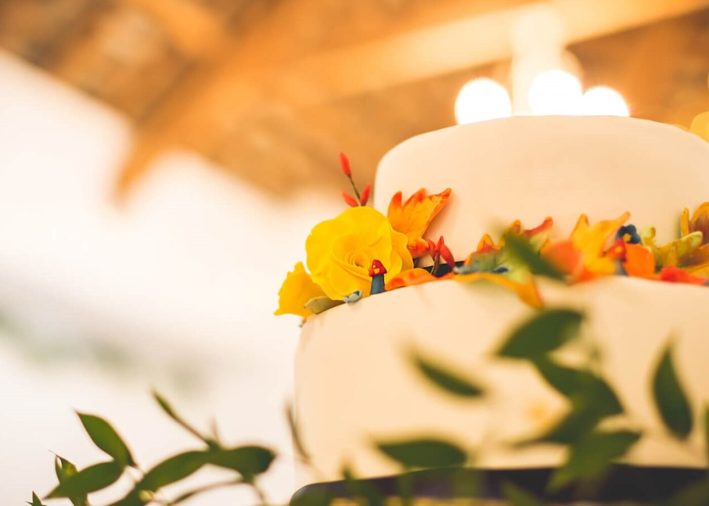 Wedding barn devon K&C cake