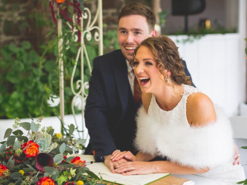 Wedding barn devon K&C sign