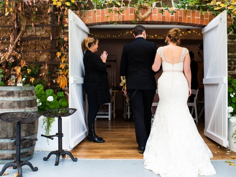 Wedding barn devon L&J door