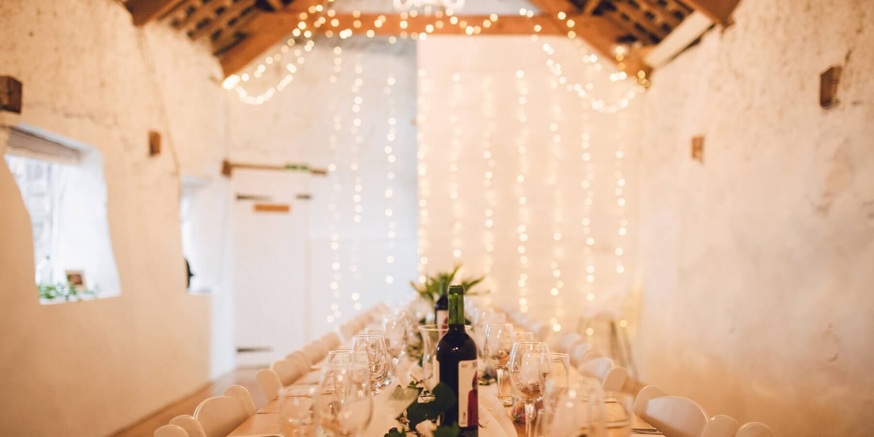 Spring wedding barn M&M table setup