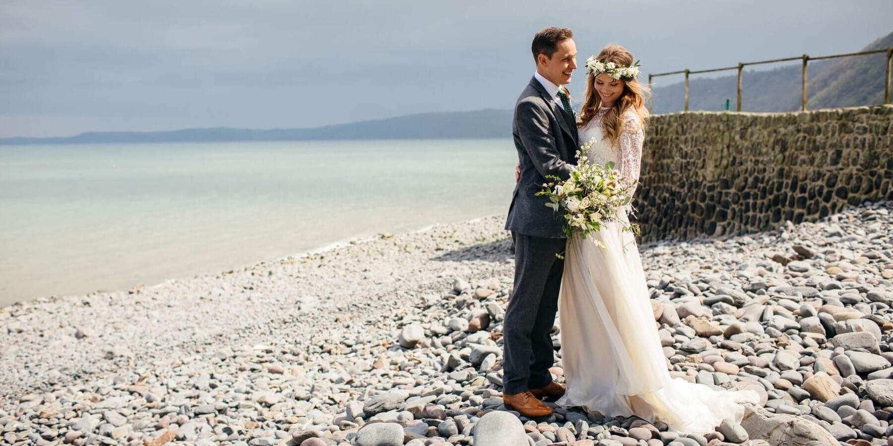 Wedding barn devon S&C clovelly pebbles