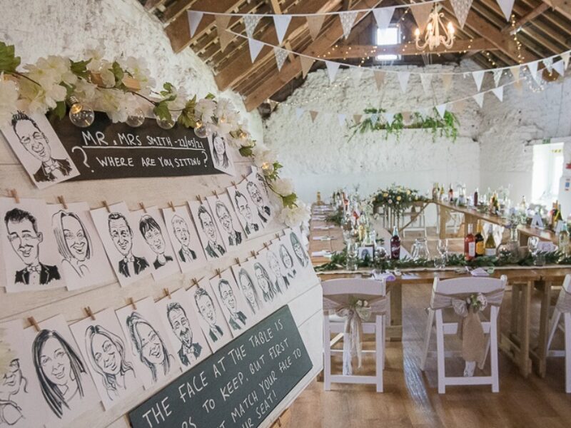 Autumn Wedding barn devon K&C table plan