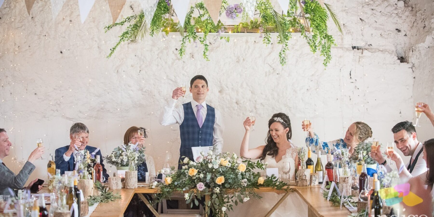 Devon Wedding barn smith toast