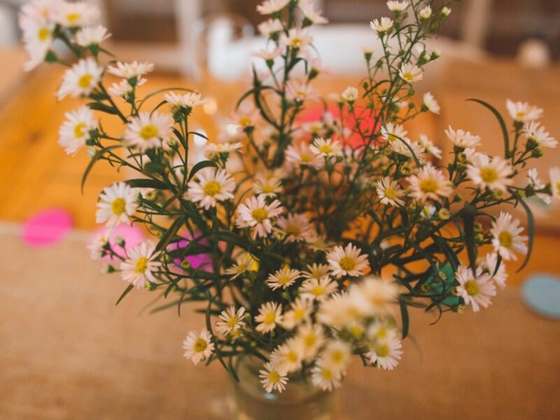 Wedding barn devon H&R wildflowers
