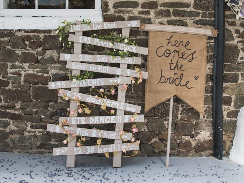rustic wedding venue day plan