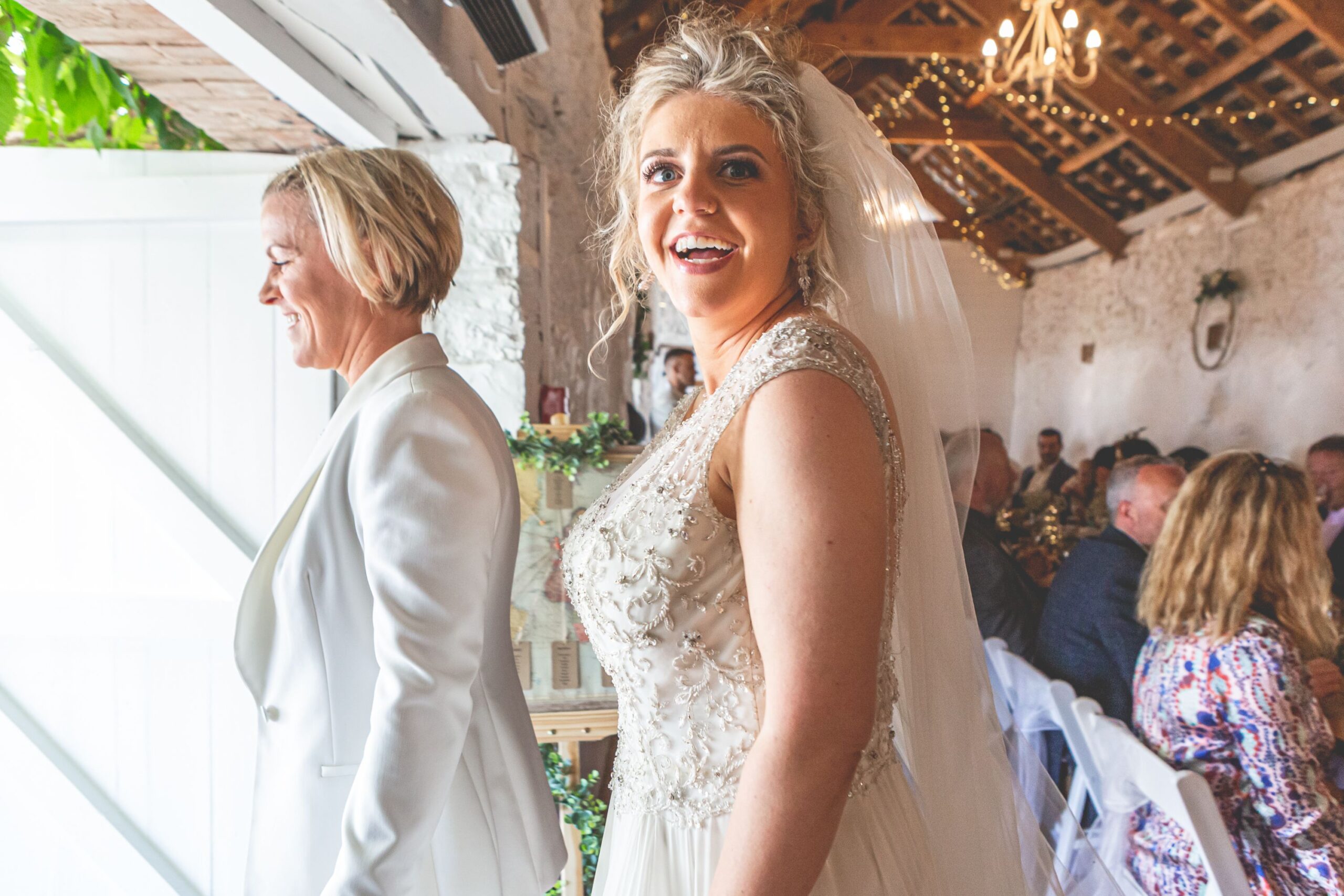 Devon wedding venue KG barn smile