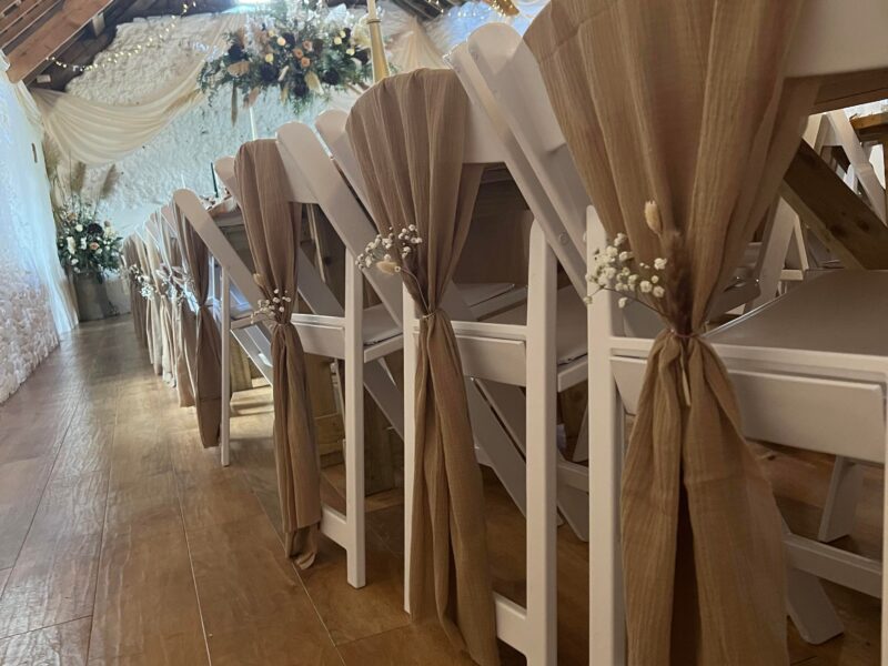 Devon wedding venue autumn RC chairs