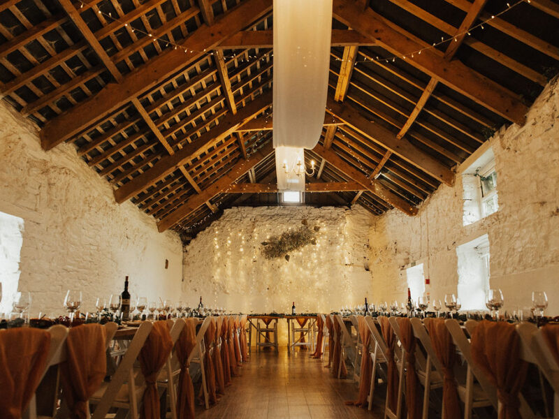 autumn wedding barn beams