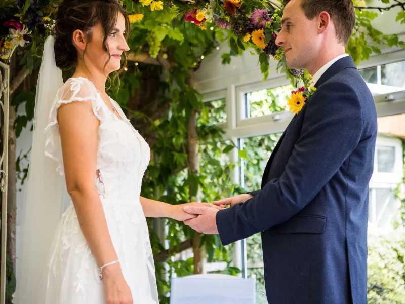 Wedding barn devon Sam&Charlotte vows
