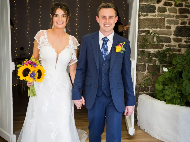 Wedding barn devon Sam&Charlotte just married