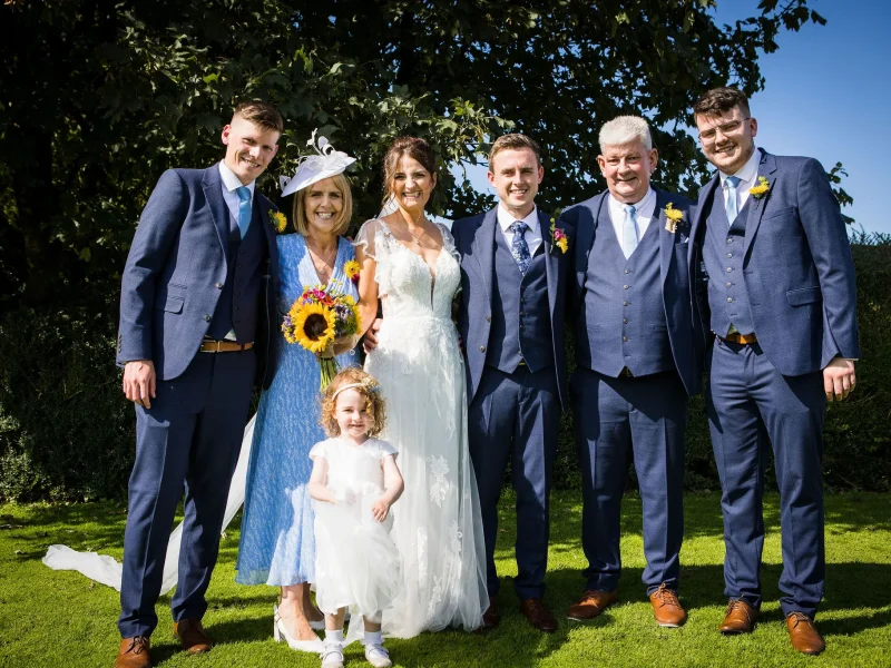 Wedding barn devon Sam&Charlotte family