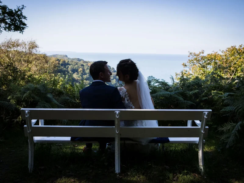 Wedding barn devon Sam&Charlotte clovelly cliff