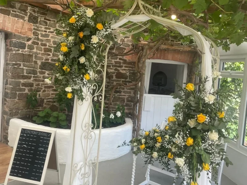 Barn wedding devon clovelly