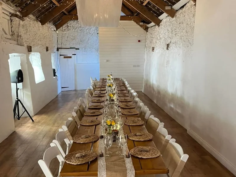 Barn wedding devon clovelly