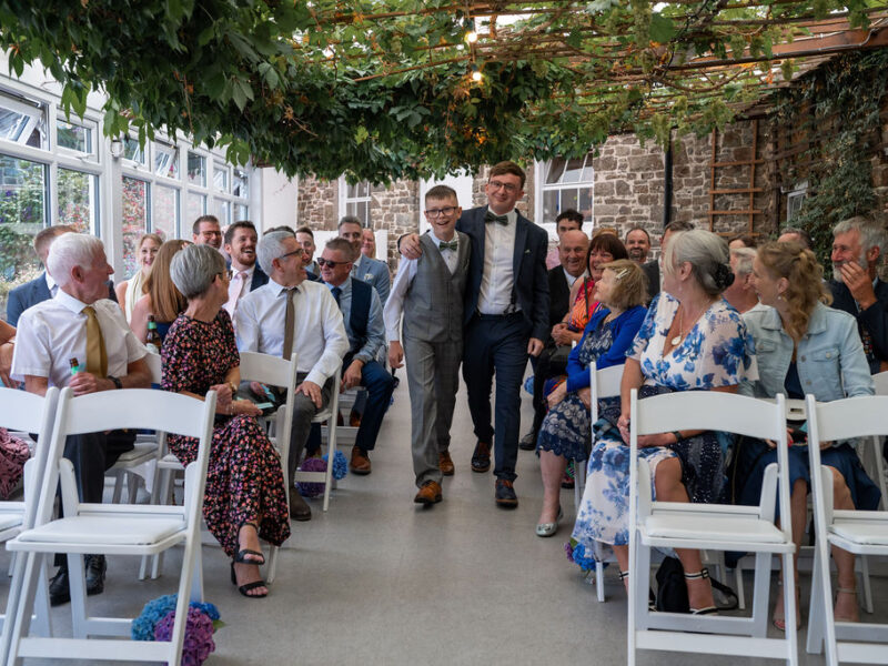 Same sex wedding north devon barn