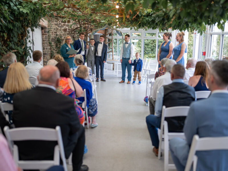 Same sex wedding north devon barn