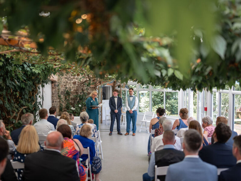 Same sex wedding north devon barn
