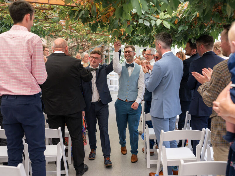 Same sex wedding north devon barn