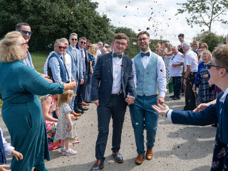 Same sex wedding north devon barn