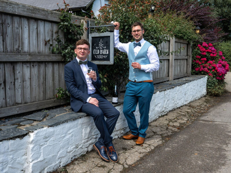 Same sex wedding north devon barn