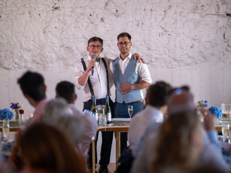 Same sex wedding north devon barn